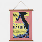 Reisposter Promoting Zee Cliff, Long Island Hangend Wandkleed (Voorkant)