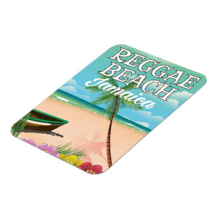 Reisposter Reggae Beach Jamaica Magneet
