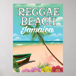 Reisposter Reggae Beach Jamaica Poster