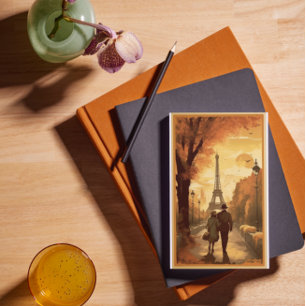 Reisposter, Romance in Parijs aanpasbaar Briefkaart