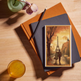 Reisposter, Romance in Parijs aanpasbaar Feestdagenkaart