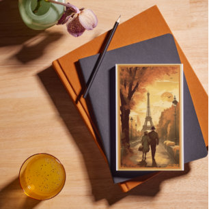 Reisposter, Romance in Parijs aanpasbaar Feestdagenkaart