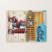 Reisposter Rome cartoon bezoeken Legpuzzel (Horizontaal)