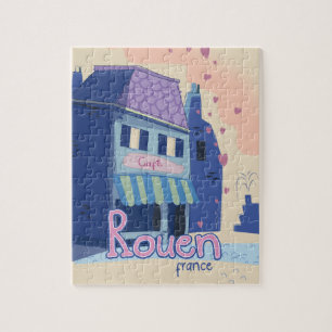 Reisposter Rouen Frankrijk. Legpuzzel