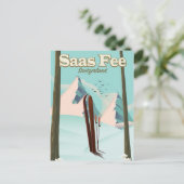 Reisposter Saas Saas Briefkaart (Staand voorkant)