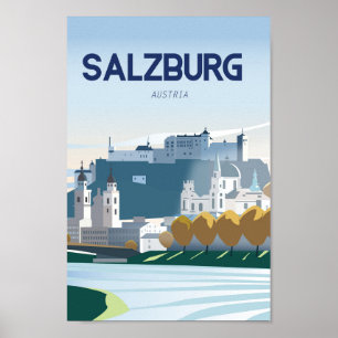 Reisposter Salzburg Oostenrijk Poster
