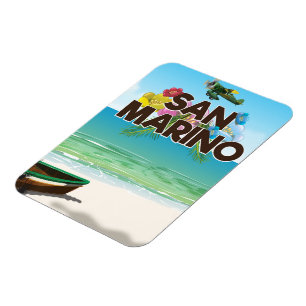 Reisposter San Marino Beach Magneet
