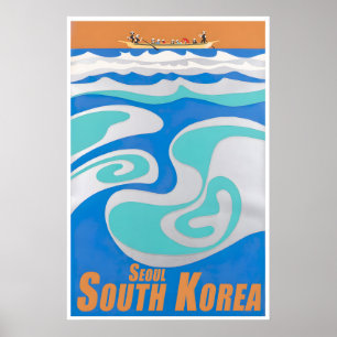 Reisposter Seoul Zuid-Korea Kunstprint Aziatisch Poster