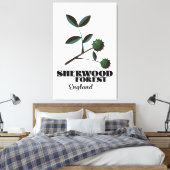 Reisposter Sherwood Forest England Canvas Afdruk (Insitu (Slaapkamer))