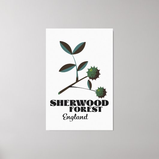 Reisposter Sherwood Forest England Canvas Afdruk (Voorkant)