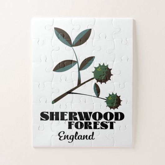 Reisposter Sherwood Forest England Legpuzzel (Verticaal)
