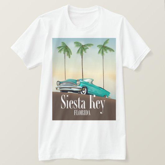 Reisposter Siesta Key Florida T-shirt (Design voorkant)
