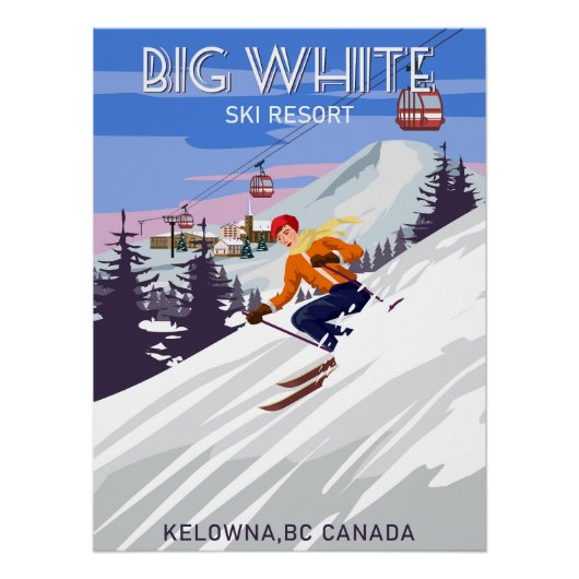 Reisposter Ski Big White resort  Perfect Poster (Voorkant)
