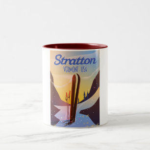 Reisposter Stratton Vermont Tweekleurige Koffiemok