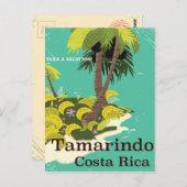 Reisposter Tamarindo Costa Rica Briefkaart (Voorkant / Achterkant)