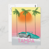  reisposter Tampa Florida Briefkaart (Voorkant / Achterkant)