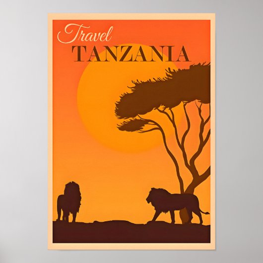 Reisposter Tanzania-Afrika Poster (Voorkant)
