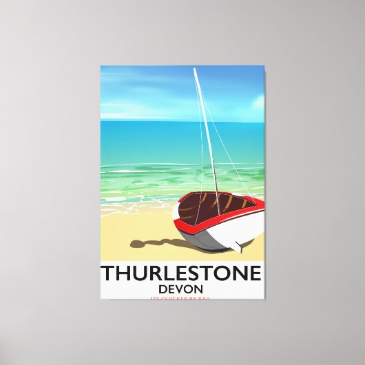 Reisposter Thurlestone South Devon Canvas Afdruk (Voorkant)