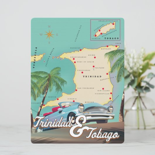 Reisposter Trinidad en Tobago (Staand voorkant)