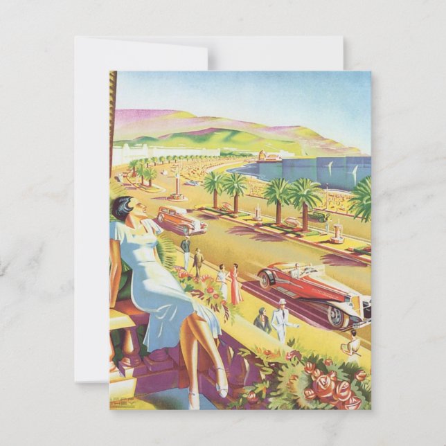 Reisposter uit het verleden, Nice, Frankrijk Frans (Voorkant)