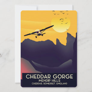 Reisposter uit het verleden van Cheddar Gorge.