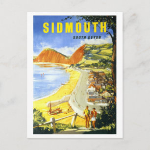 Reisposter uit het verleden voor Sidmouth in Engel Briefkaart