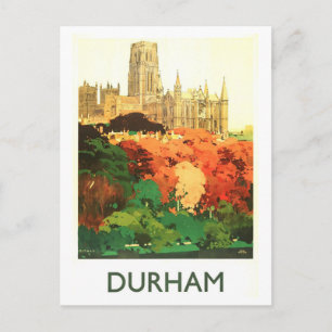 Reisposter uit vroeger tijden voor Durham in Engel Briefkaart