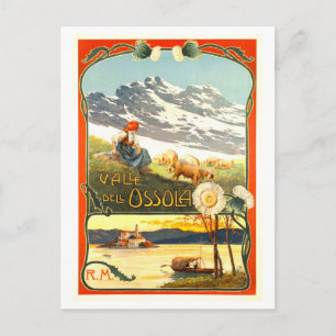 Reisposter Valle Dell Ossola Postkaart uit vroeger