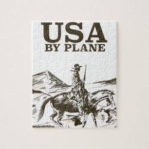 Reisposter van Amerikaanse Cowboy Legpuzzel