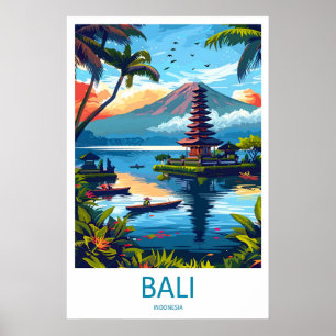 Reisposter van Bali Ski National Park in vintage s Poster