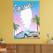 Reisposter van Corsica Canvas Afdruk (Insitu (Woonkamer))