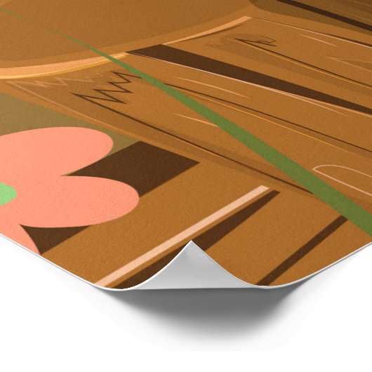 Reisposter van de Acropolis van Athene Griekenland Poster (Hoek)