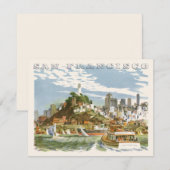 Reisposter van de baai van San Francisco Ferryboot (Voorkant / Achterkant)