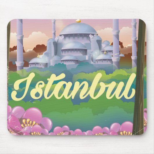 Reisposter van de blauwe moskee Istanbul Muismat (Voorkant)