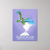 Reisposter van de Britse Maagdeneilanden op Guana Canvas Afdruk (Voorkant)