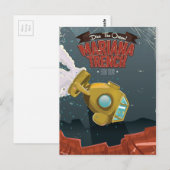 Reisposter van de cartoon Marianas TFrench. Briefkaart (Voorkant / Achterkant)