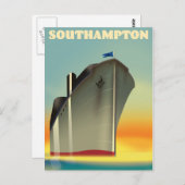 Reisposter van de cruiseschip Southampton Briefkaart (Voorkant / Achterkant)