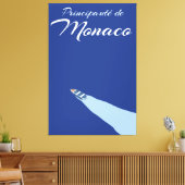 Reisposter van de Monaco Canvas Afdruk (Insitu (Woonkamer))