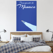 Reisposter van de Monaco Canvas Afdruk (Insitu (Slaapkamer))