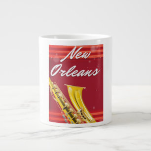Reisposter van de nieuwe Orleans Saxophone Extra Grote Beker