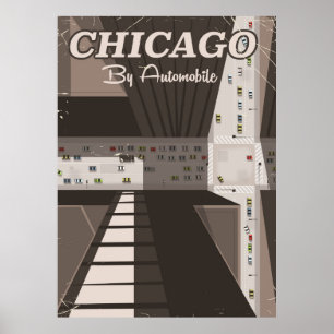Reisposter van de stad Chicago Poster