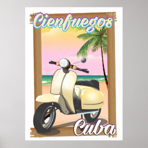 Reisposter van de stad Cienfuegos Cuba Poster