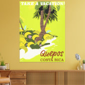 Reisposter van de  stijl Quepos Costa Rica Canvas Afdruk (Insitu (Woonkamer))