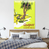 Reisposter van de  stijl Quepos Costa Rica Canvas Afdruk (Insitu (Slaapkamer))