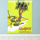 Reisposter van de  stijl Quepos Costa Rica Canvas Afdruk (Insitu (Houten vloer))