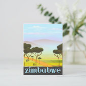Reisposter van de vakantie in Zimbabwe Briefkaart (Staand voorkant)