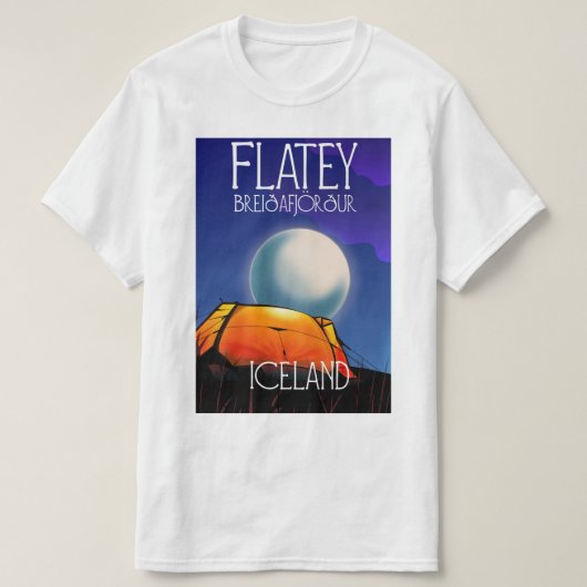 Reisposter van Grímsey IJsland T-shirt (Design voorkant)