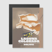 Reisposter van het Bolivia van Laguna Colorada (Voorkant / Achterkant)