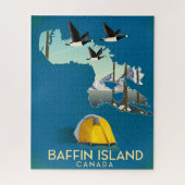 Reisposter van het eiland Baffin Canada Legpuzzel (Verticaal)