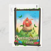 Reisposter van het kasteel van Nottingham Briefkaart (Voorkant / Achterkant)